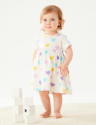 Pure Cotton Heart Print Dress