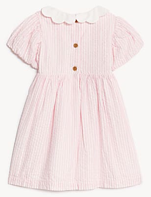 Pure Cotton Striped Strawberry Dress