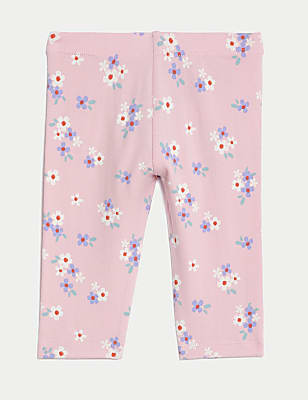 Cotton Rich Floral Leggings (0-3 Yrs)