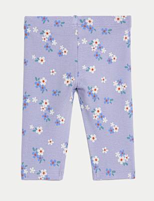 Cotton Rich Floral Leggings (0-3 Yrs)