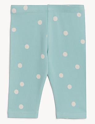Cotton Rich Spot Leggings (0-3 Yrs)
