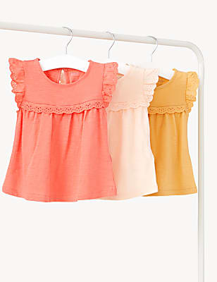3pk Pure Cotton Tops
