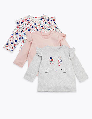 3 Pack Cotton Bunny Tops (0-3 Yrs)