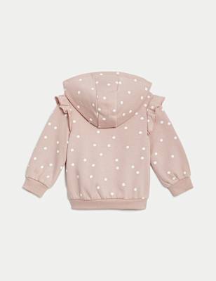 Cotton Rich Spot Hoodie (0-3 Yrs)
