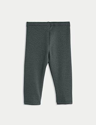 Cotton Blend Fleece Lined Leggings (0-3 Yrs)
