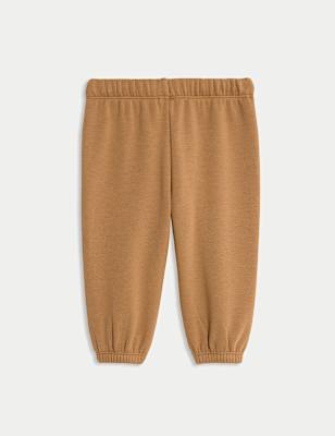 Cotton Blend Fleece Lined Joggers (0-3 Yrs)