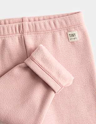 Cotton Blend Fleece Lined Leggings (0-3 Yrs)