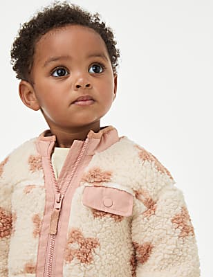 Floral Borg Jacket (0-3 Yrs)