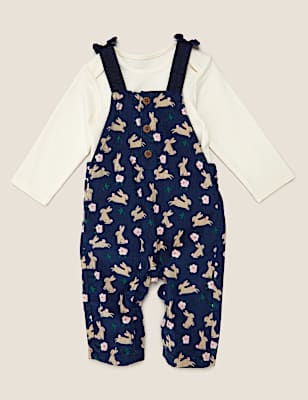 2 Piece Pure Cotton Cord Rabbit Outfit