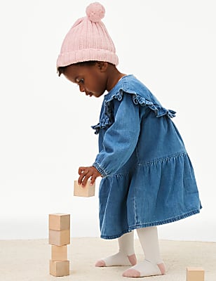 2pc Cotton Rich Dress with Tights (0-3 Yrs)