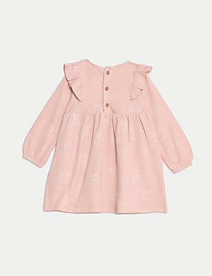 Cotton Rich Dress with Tights (0-3 Yrs)
