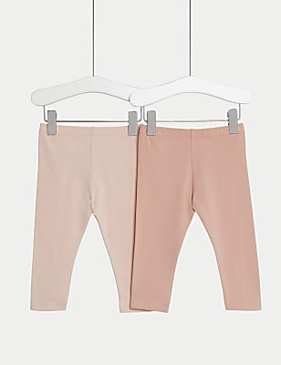 2pk Cotton Rich Leggings (0-3 Yrs)