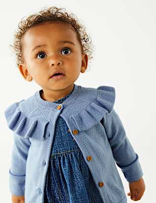 Frill Collar Cardigan (0-3 Yrs)