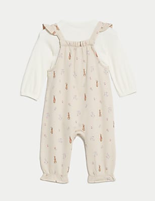 Cotton Rich Peter Rabbit&trade; Dungaree Outfit (0-3 Yrs)