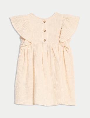 Pure Cotton Woven Dress (0-6 Yrs)