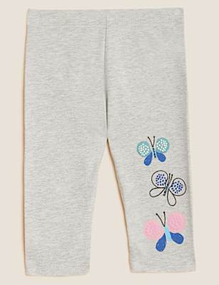 Cotton Rich Butterfly Stack Leggings