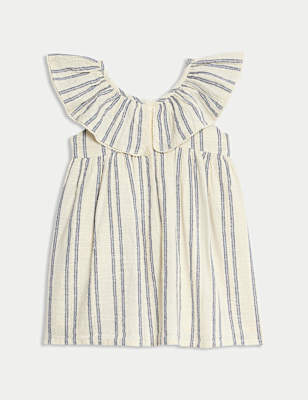 Pure Cotton Striped Dress (0-3 Yrs)