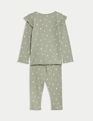 2pc Cotton Rich Ditsy Top & Bottom Outfit (0-6 Yrs)