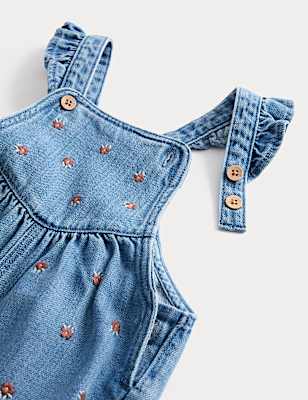 2pc Cotton Rich Denim Dungaree Outfit (0-3 Yrs)