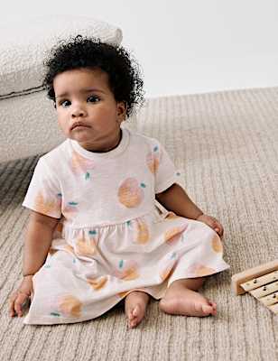 Jersey Peach Dress (0-3 Yrs)
