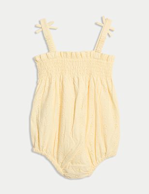 Pure Cotton Broderie Paddler (0-3 Yrs)