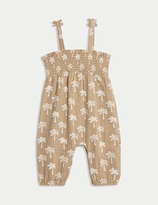 Pure Cotton Palm Tree Romper (0-3 Yrs)