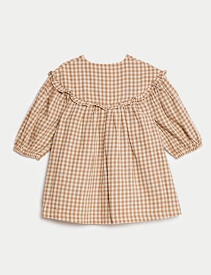 Pure Cotton Gingham Dress (0-8 Yrs)
