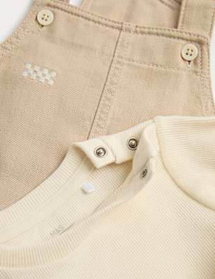 2 Piece Embroidered Pinny with Top (0-3 Yrs)