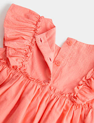 Pure Cotton Broderie Dress (0-5 Yrs)