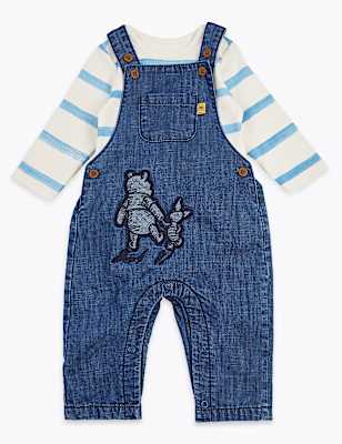 Winnie The Pooh & Friends&trade; Dungaree Outfit (7lbs-36 Mths)