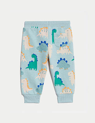 Cotton Rich Dinosaur Joggers (0-3 Yrs)