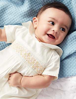 Pure Cotton Smocked Romper