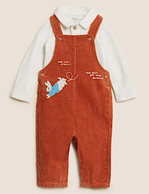 2pk Pure Cotton Cord Peter Rabbit™ Outfit
