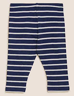Cotton Rich Striped Leggings (0-3 Yrs)