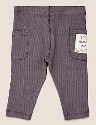 Cotton Panda Appliqu&eacute; Leggings