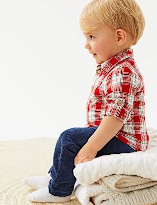 2pc Pure Cotton Check Outfit