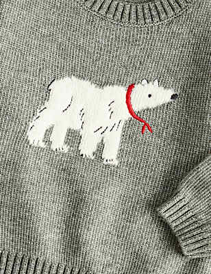 Polar Bear Print Knitted Jumper (0-5 Yrs)