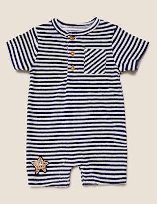 Cotton Striped Rompers (0-3 Yrs)