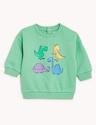 Cotton Rich Dinosaur Sweatshirt