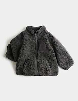 Funnel Neck Borg Jacket (0-3 Yrs)