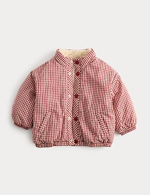 Gingham Midweight Padded Coat (0-5 Yrs)