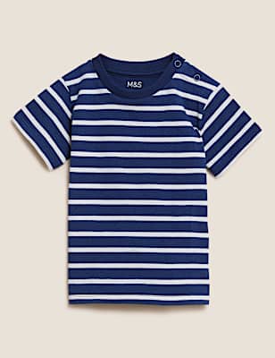 Pure Cotton Striped T-Shirt (0-3 Yrs)