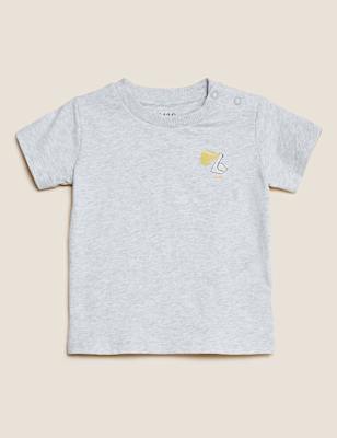 Pure Cotton Pelican Print T-Shirt (0-3 Yrs)