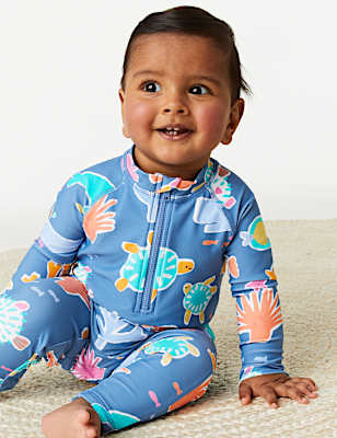 2pc Sealife Swimsuit & Hat Set