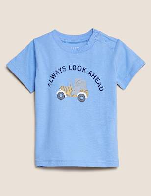 Pure Cotton Slogan T-Shirt (0-3 Yrs)