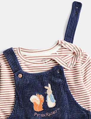Cotton Rich Peter Rabbit&trade; Dungaree Outfit (0-3 Yrs)