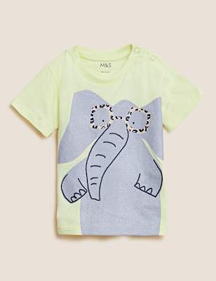Pure Cotton Elephant T-Shirt (0-3 Yrs)