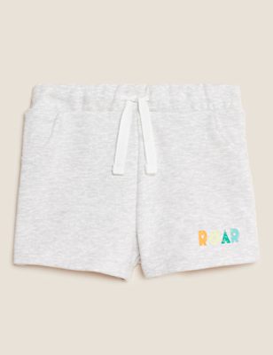 Cotton Rich Roar Slogan Shorts (0-3 Yrs)