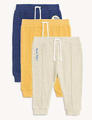 3pk Pure Cotton Joggers