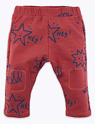 Hey Star Print Joggers